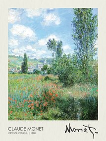 Kunstreproductie View of Vetheuil (1880), Claude Monet