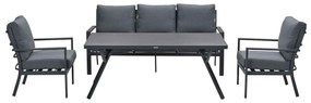 Garden Impressions Senja lounge dining set stoel-bank 4-delig mystic grey
