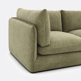 Modulaire 3-zitsbank in gemêleerd polyester, Malo