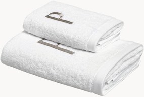 Katoenen handdoekenset Monogram van A tot Z, 2-delig