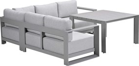 Garden Impressions Malakka lounge dining set 4-delig - taupe - valley sand