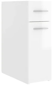 vidaXL Apothekerskast 20x45,5x60 cm spaanplaat hoogglans wit