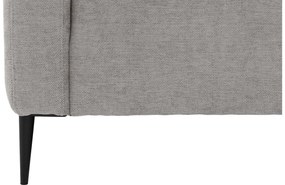 Goossens Zitmeubel Key West grijs, stof, 2-zits, modern design met ligelement rechts