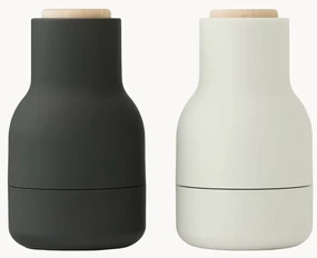 Kleine zout- en pepermolen Bottle Grinder met beukenhouten deksel, 2-delig