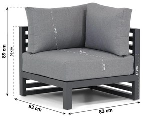 U-Vorm Loungeset Aluminium Grijs 8 personen Santika Furniture Santika Jaya