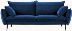 Bank Elio met fluweellook (3-zits), B 198 cm