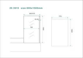 Mueller Clap vaste badwand 80x150cm anti-kalk