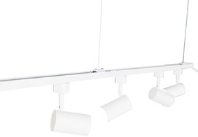 Modern hangend railsysteem met 5 spots wit 1-fase  - Iconic Jeana