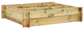 vidaXL Plantenbak verhoogd 90x90x20 cm geïmpregneerd hout