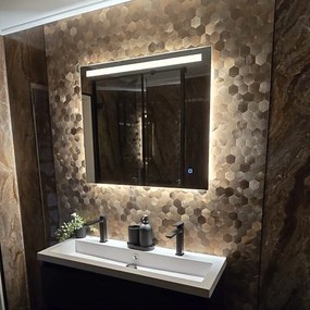 Zelfklevend Mozaïek Hexagon Brons Koper - 29.5 cm x 29.5 cm x 0.4 cm | 0.5 kg | Paneli zelfklevende steenstrips