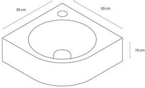 Differnz Cleo fonteinset keramiek met gebogen kraan mat chroom