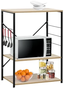 vidaXL Magnetronkast 60x39,6x79,5 cm spaanplaat zwart en eikenkleurig