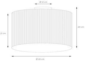 Lucide Magius plafondlamp 42cm E27 rotan