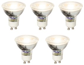 Set van 5 GU10 dimbare LED lamp 5W 370 lm 3000K