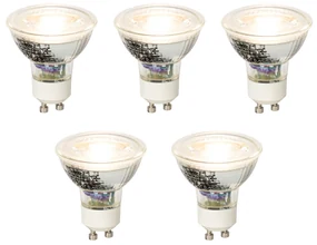 Set van 5 GU10 dimbare LED lamp 5W 370 lm 3000K