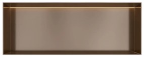 Hotbath &More frameless inbouwnis met verlichting 30x80x10cm tuscan bronze