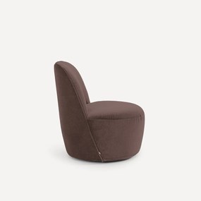 Draaifauteuil van linnenfluweel, Rosebury, ontwerp Emmanuel Gallina