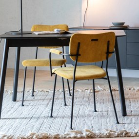 Zuiver Benson Design Eetkamerstoel Okergele Stof