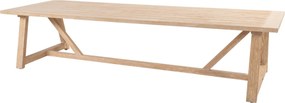 Noah low dining tuintafel 300x100xH69 cm geborsteld teak 4 Seasons Outdoor