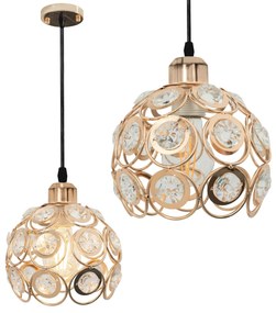 KRISTALLEN PLAFONDLAMP APP208-1C GOUD