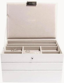Sieradendoosjes Classic White & Silver, 3-delig