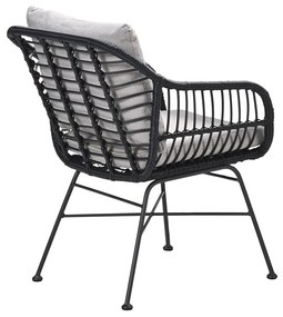 Garden Impressions Lucas tuinset zwart 5-delig - Rimini tuintafel 80x80 cm
