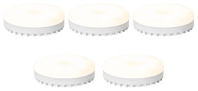 Set van 5 Smart GX53 dimbare LED lamp 9W 806LM 2700K-6500K