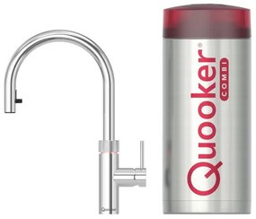 Quooker flex kokendwaterkraan - draaibare & uittrekbare uitloop - Combi reservoir - Warm / kokend water - Chroom 22XCHR
