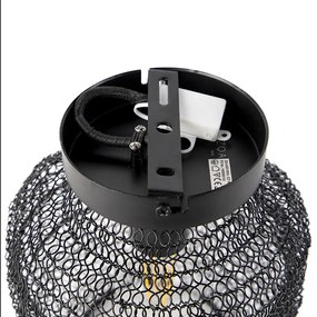 Oosterse plafondlamp zwart - Nidum Bene