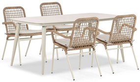 Tuinset 4 personen 180 cm Aluminium/rope Taupe Lifestyle Garden Furniture Catalone/Vienna