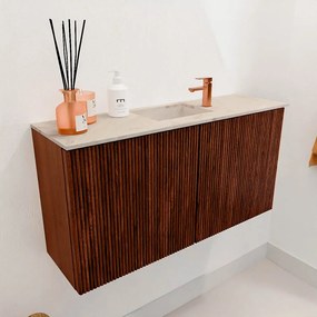 Mondiaz Joya DLux 80cm toiletmeubel ruby met wastafel faye midden 1 kraangat frappe