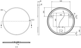 Hotbath &More Round spiegel 80cm RVS