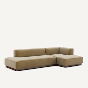 Rechter hoekbank XL in fluweel, Jacopo