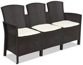 Technorattan 6-persoons set Lido bruin Bica
