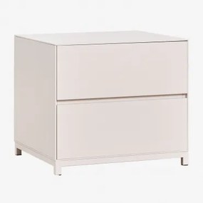 Rechthoekig Nachtkastje 50x45 Cm In Mdf Kivora Gardenia Wit - Sklum