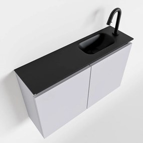 Mondiaz Ture 80cm toiletmeubel cale met wastafel urban rechts 1 kraangat