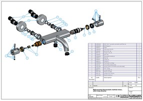 Hotbath ACE thermostatische badkraan nikkel geborsteld