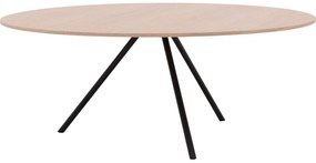 Goossens Salontafel Bo rond, hout eiken wit, modern design, 80 x 31 x 80 cm