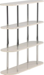 Retrokast Met Ronde En Zilvere Accenten - 120x30x116cm.
