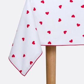 Katoenen tafelkleed, hartenprint, SCACCO