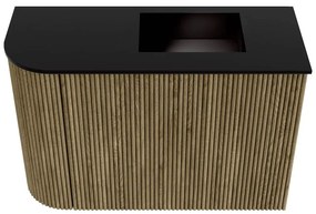 Mondiaz Joya 60cm toiletmeubel ronding links dusk met wastafel faye rechts zonder kraangat urban