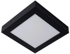 Lucide Brice vierkante plafondlamp 22cm 20W zwart