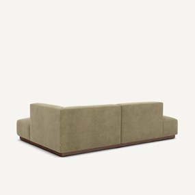 Rechte hoekbank in linnen fluweel, JACOPO