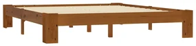 vidaXL Bedframe massief grenenhout lichtbruin 160x200 cm