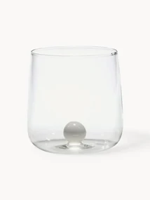 Handgemaakte waterglazen Bilia van borosilicaatglas, 6-delig
