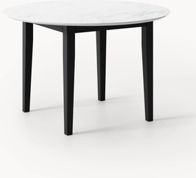 Ronde eetkamertafel Jackson met marmerlook, in verschillende formaten