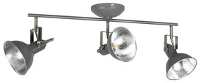 Industriële spot antraciet draai- en kantelbaar 3-lichts - Tommy