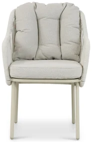 Tuinset 6 personen 220 cm Aluminium/rope Taupe Santika Furniture Sanika