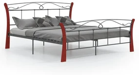 vidaXL Bedframe metaal zwart 160x200 cm