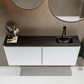 Mondiaz Ture 120cm toiletmeubel talc met wastafel urban rechts geen kraangat